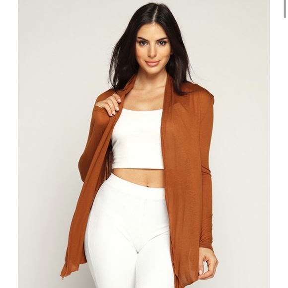 Annajays Boutique Sweaters - SALE!SHEER TERRA-COTTA SUPER SOFT CARDIGAN